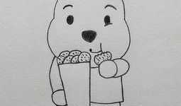 吃瓜小熊简笔画,一幅简笔画背后的故事